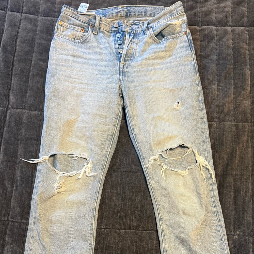 Levi's 501 button fly classic Light Blue Jeans 27x30